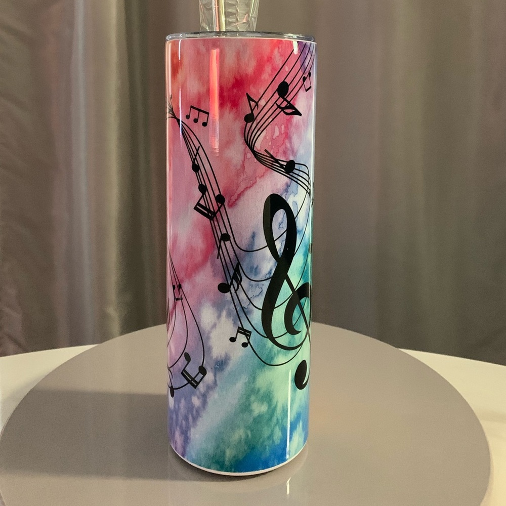 Hand Crafted Music Inspired 20oz Skinny Tumbler